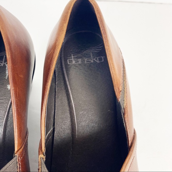 Dansko Brown Leather Clog with Wedge Heel | E20Sh - Picture 6 of 10
